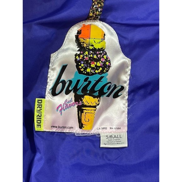 Burton Blue Cool Flavors Dry Ride Snowboard Skiing‎ Puffer Vest Womens Sz Small - Picture 10 of 14
